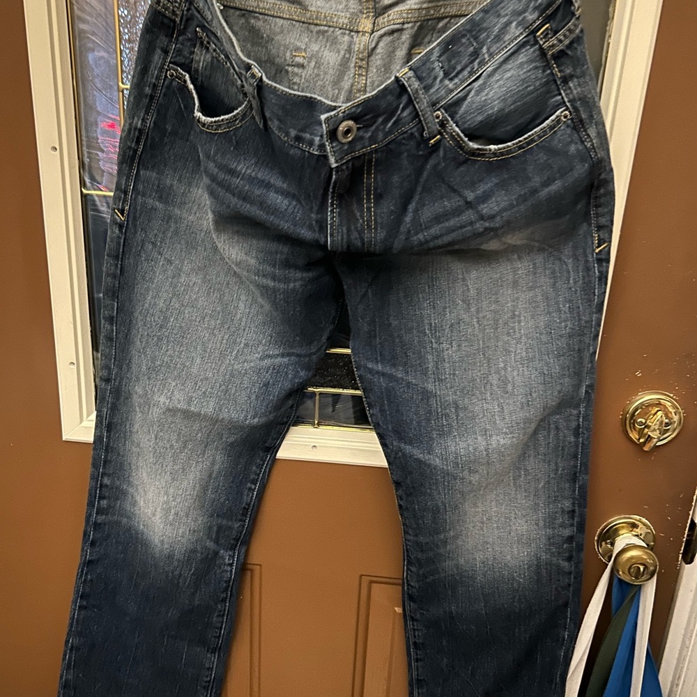Express Men's Straight Jeans in Deep Indigo